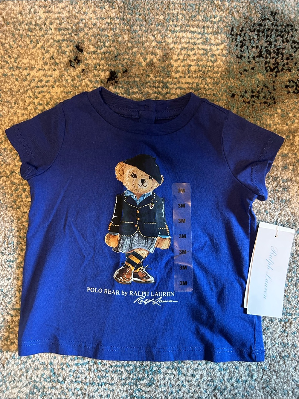 NWT Polo Ralph Lauren Girls School Polo Bear T-Shirt